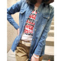 Retro nostalgia washing gradient female models in Europe and America long-sleeved denim jacket coat